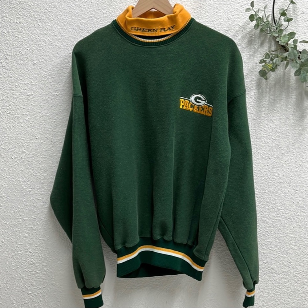 COPY - Vintage 90's Green Bay Packers Turtleneck Pullover Sweater | NFL Fila St…